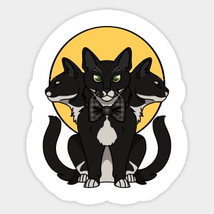 Cat Cerberus Sticker